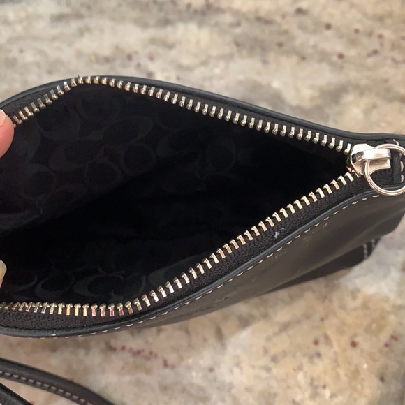 Coach Black Leather Wristlet - Picture 5 of 5